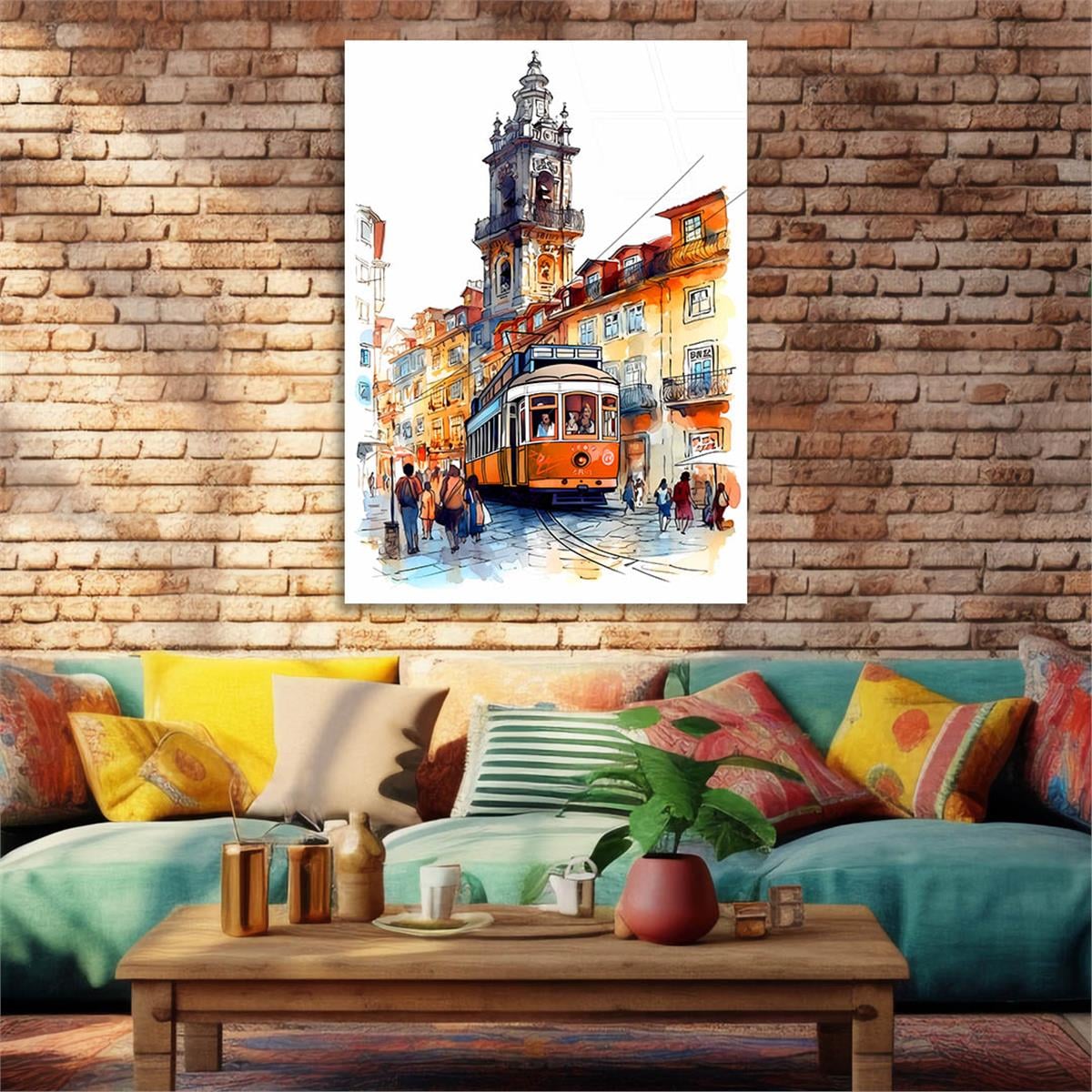 Dikey Sanat Temalı Cam Tablo 486