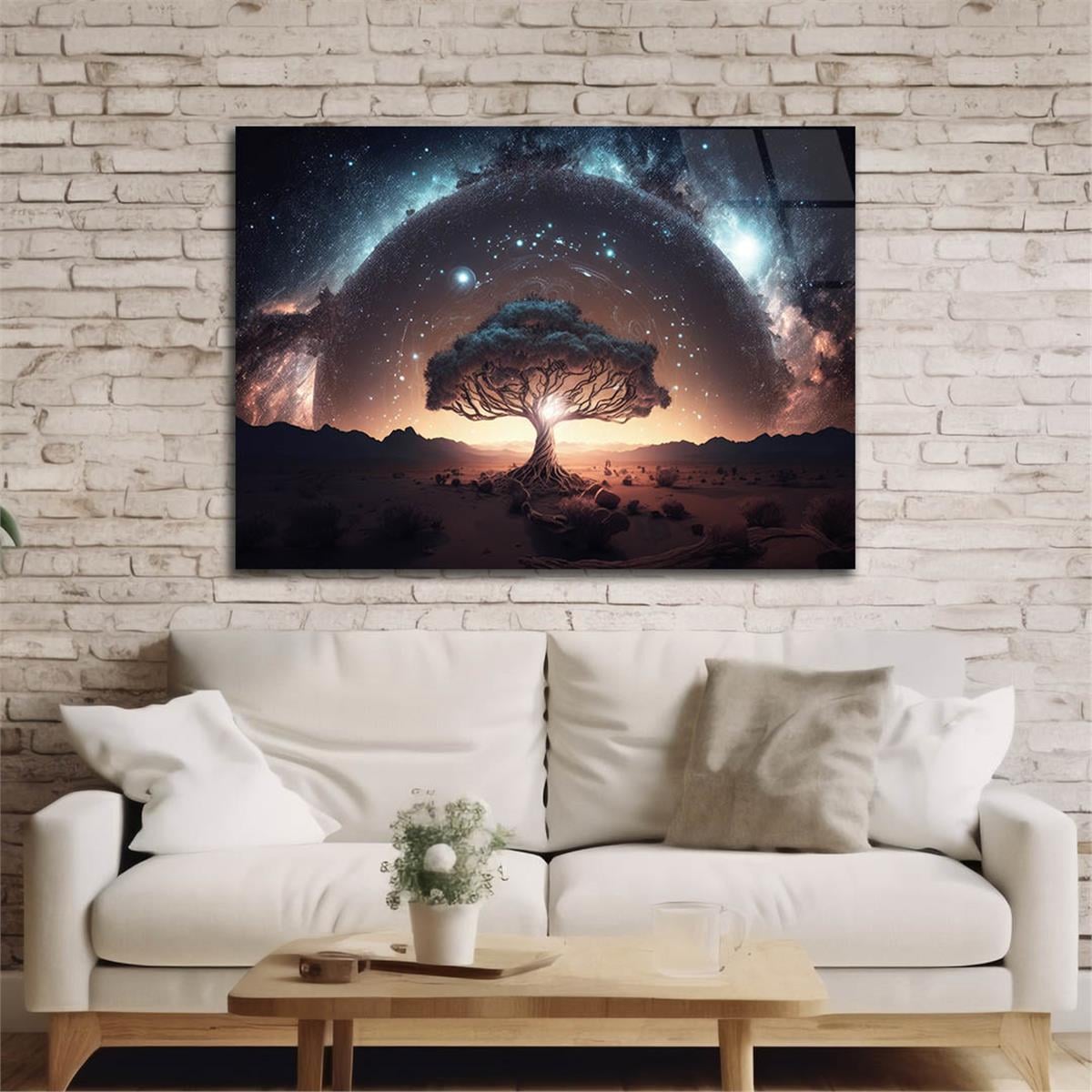 Horizontal Natured-Themed Tempered Glass Wall Art 320