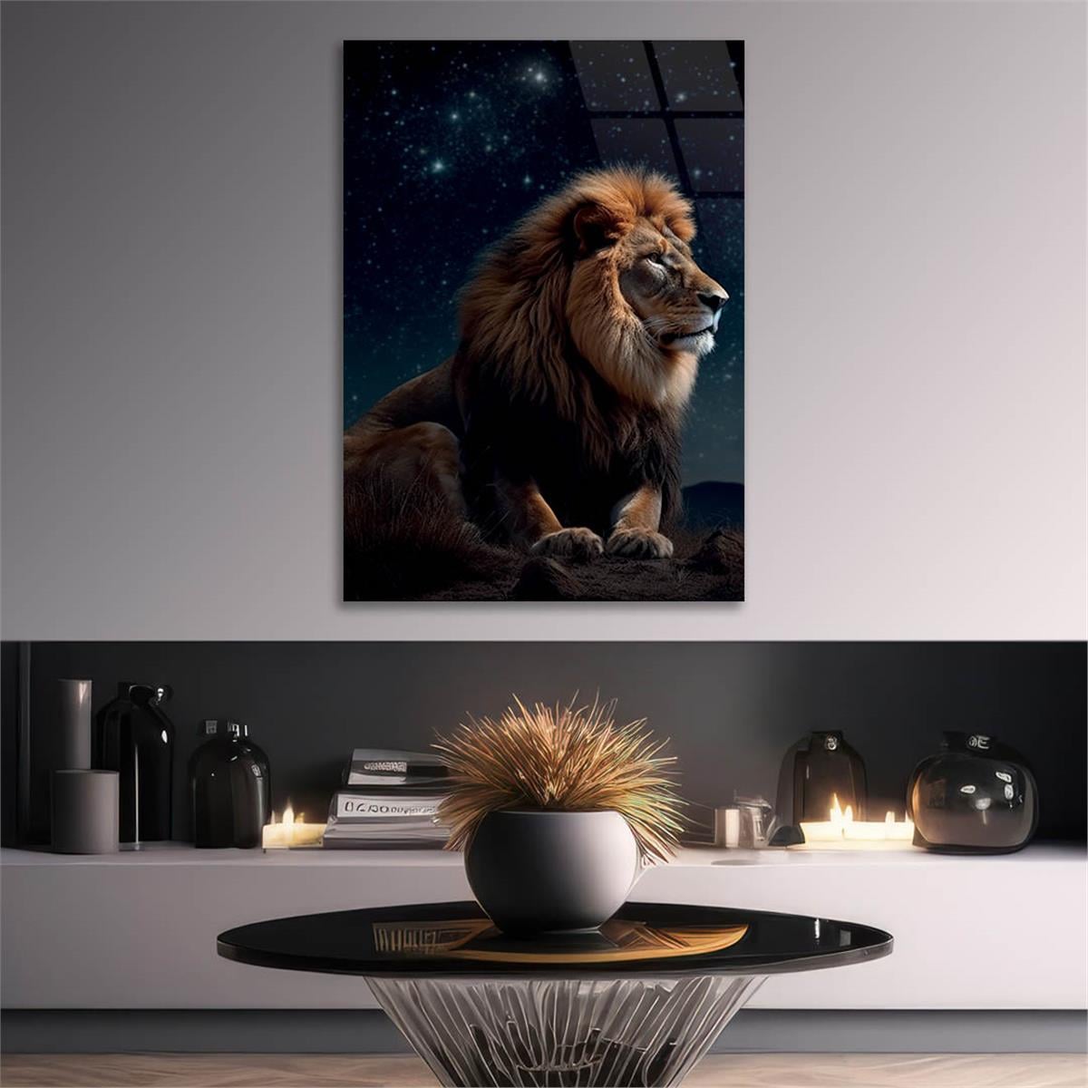 Vertical Tempered Glasss Wall Arts Natured-Themed186