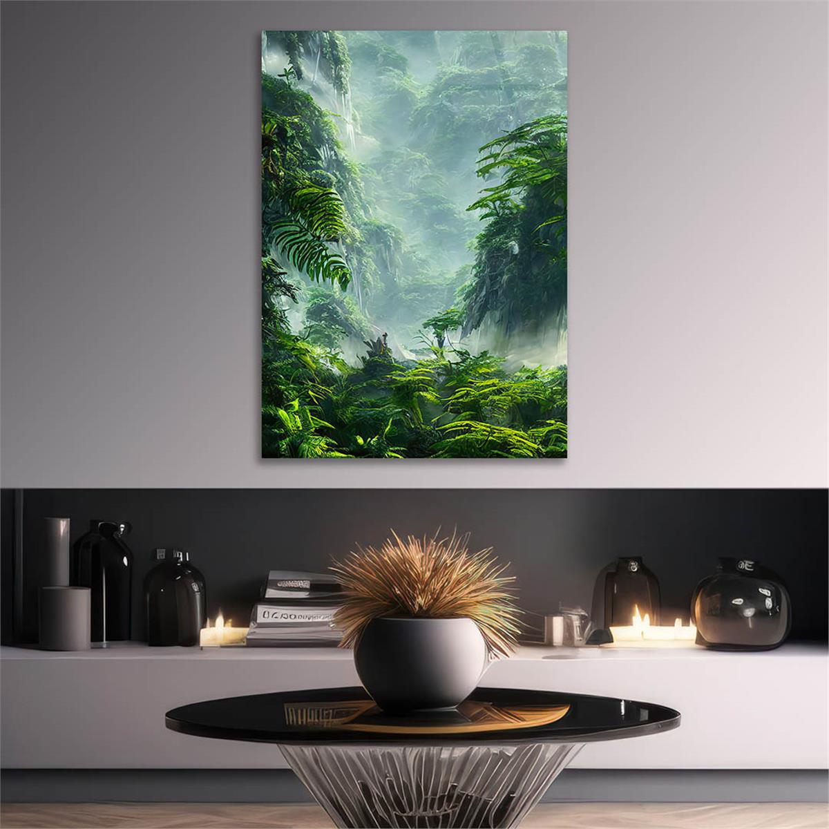 Dikey Doğa Temalı Cam Tablo 232