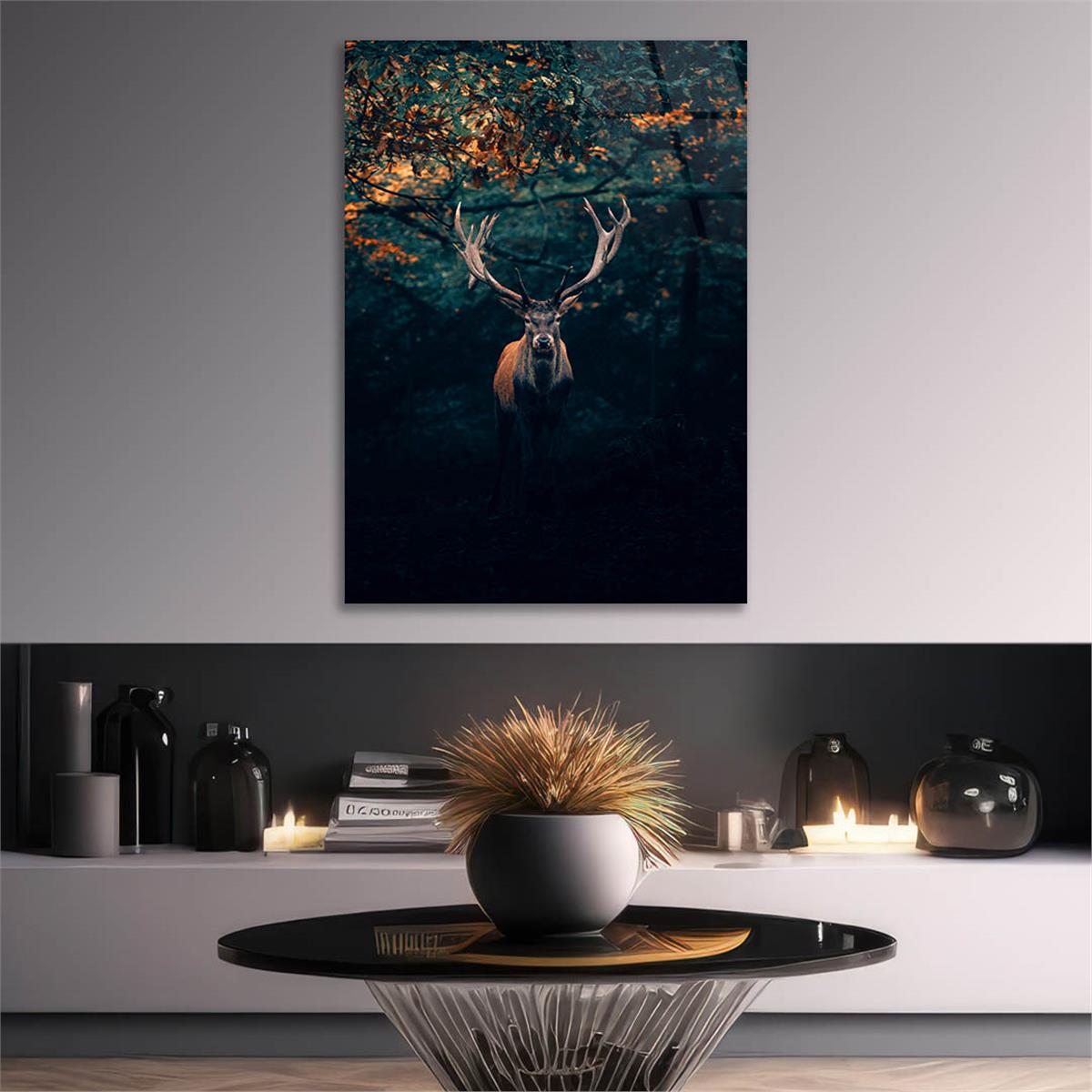 Dikey Doğa Temalı Cam Tablo 282