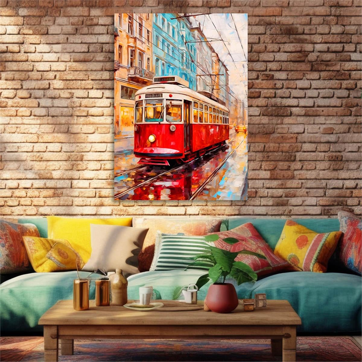 Dikey Sanat Temalı Cam Tablo 531