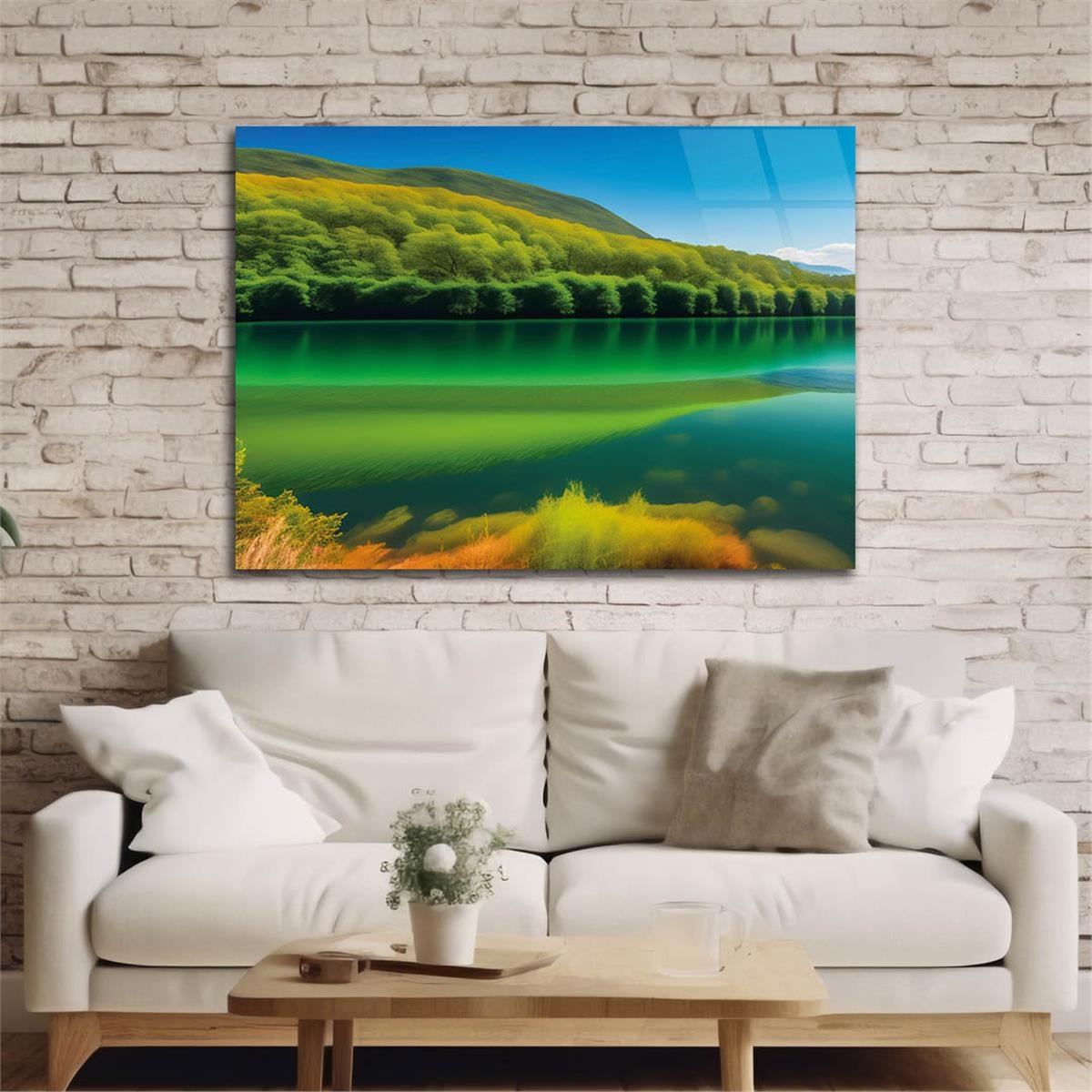 Horizontal Natured-Themed Tempered Glass Wall Art 288