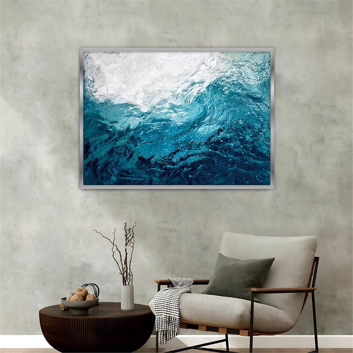 Aluminum-Framed Natured-Themed Tempered Glass Wall Art 082