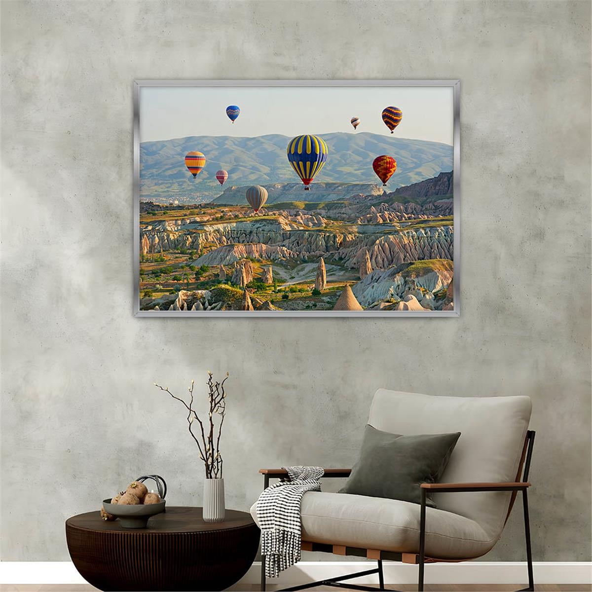 Aluminum-Framed Natured-Themed Tempered Glass Wall Art 085