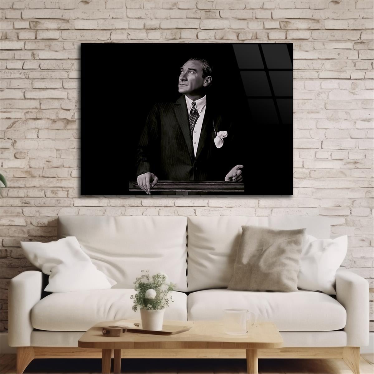 MUSTAFA KEMAL ATATÜRK Tempered Glass Wall Art