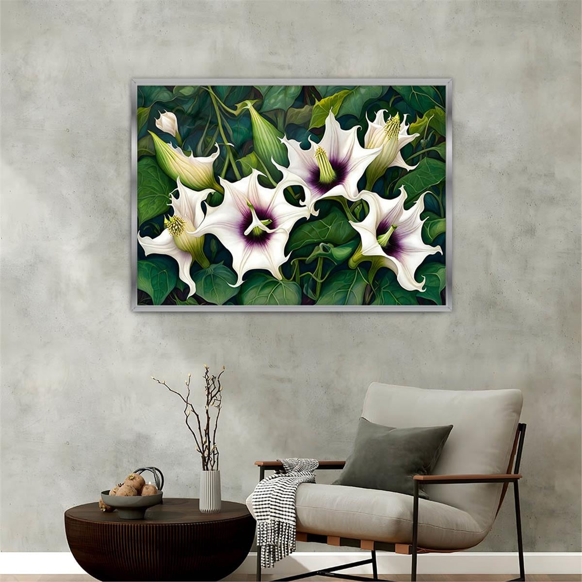 Aluminum-Framed Natured-Themed Tempered Glass Wall Art 041
