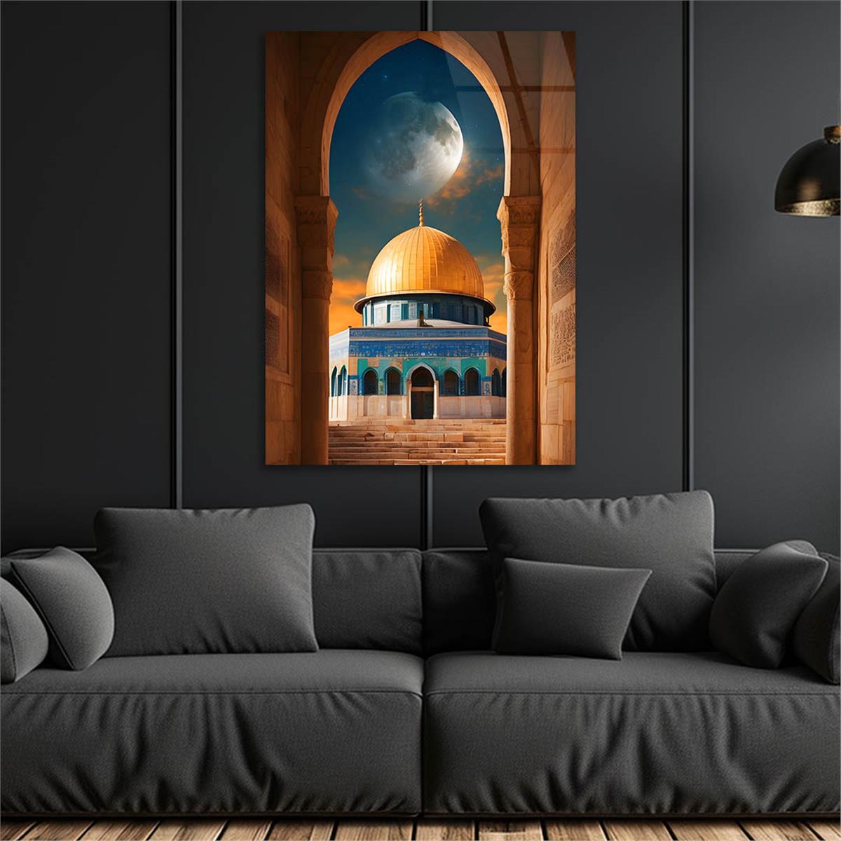 Dikey Dini Temalı Cam Tablo 284