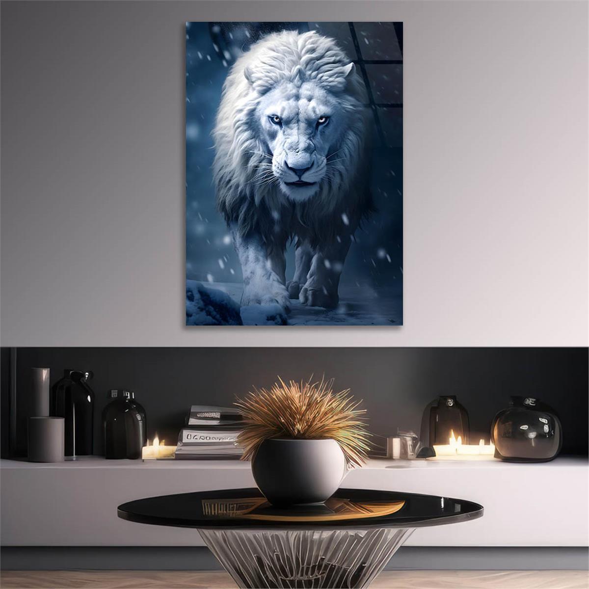 Dikey Doğa Temalı Cam Tablo 380