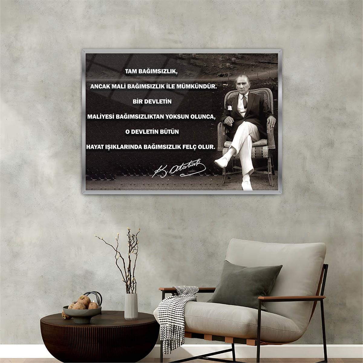 Aluminum-Framed National-Themed Tempered Glass Wall Art 039
