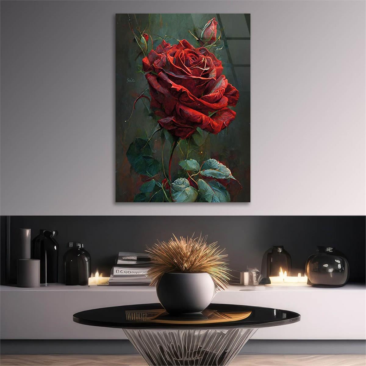 Vertical Tempered Glasss Wall Arts Natured-Themed122