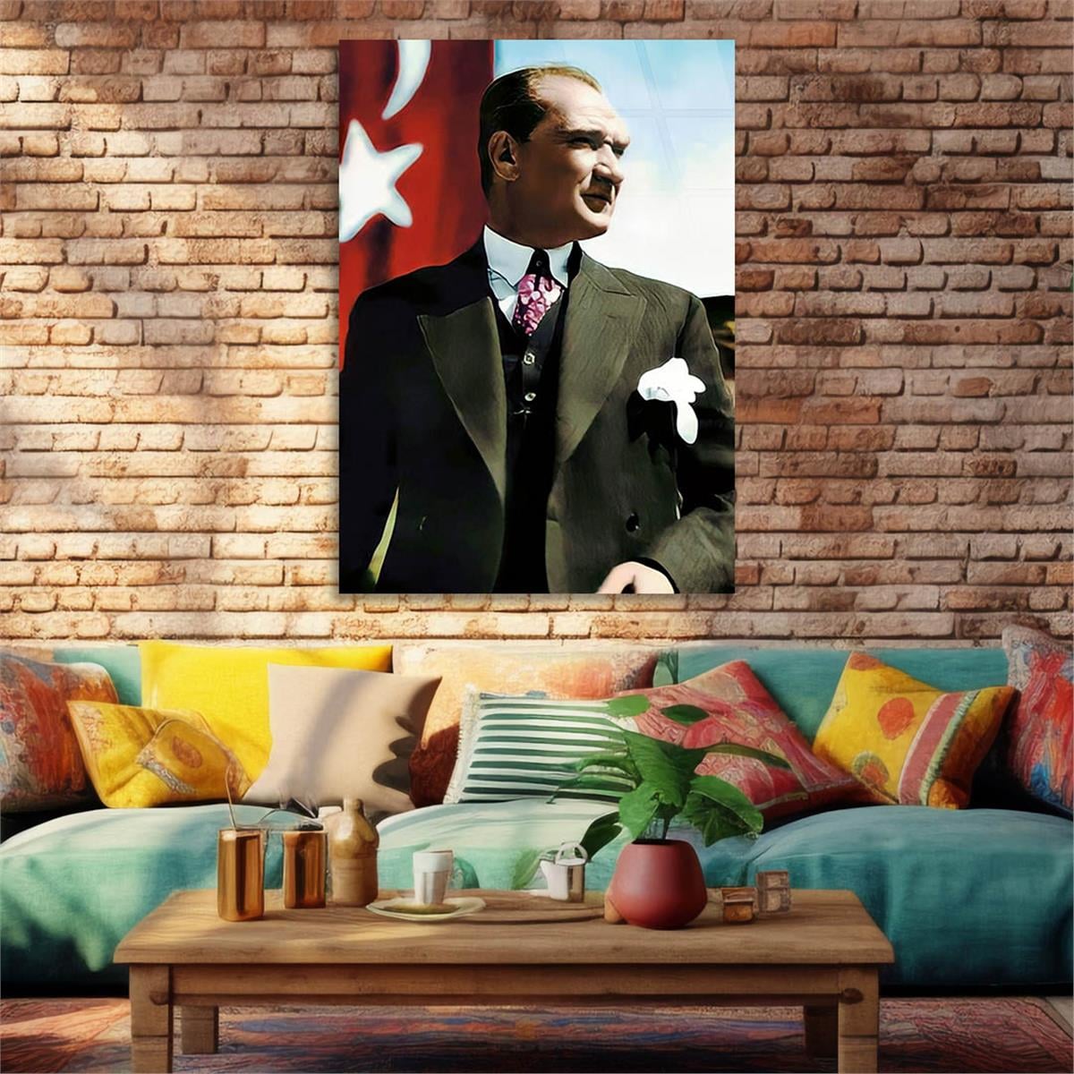 MUSTAFA KEMAL ATATÜRK Tempered Glasss Wall Art