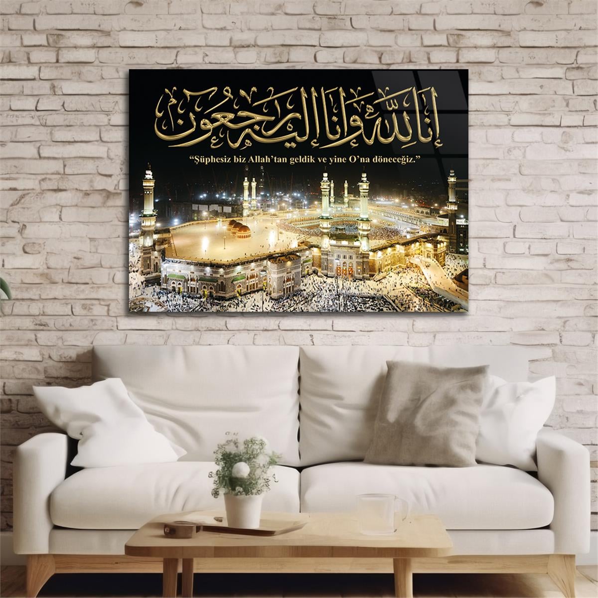 Yatay Dini Temalı Cam Tablo 221