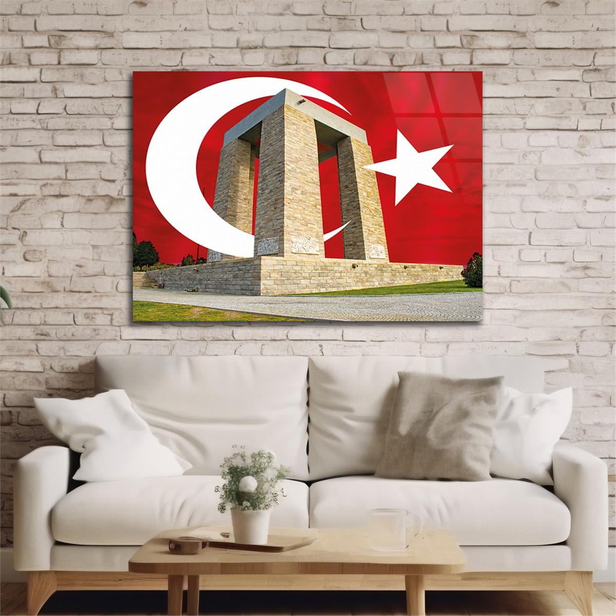 Horizontal National-Themed Tempered Glass Wall Art 70