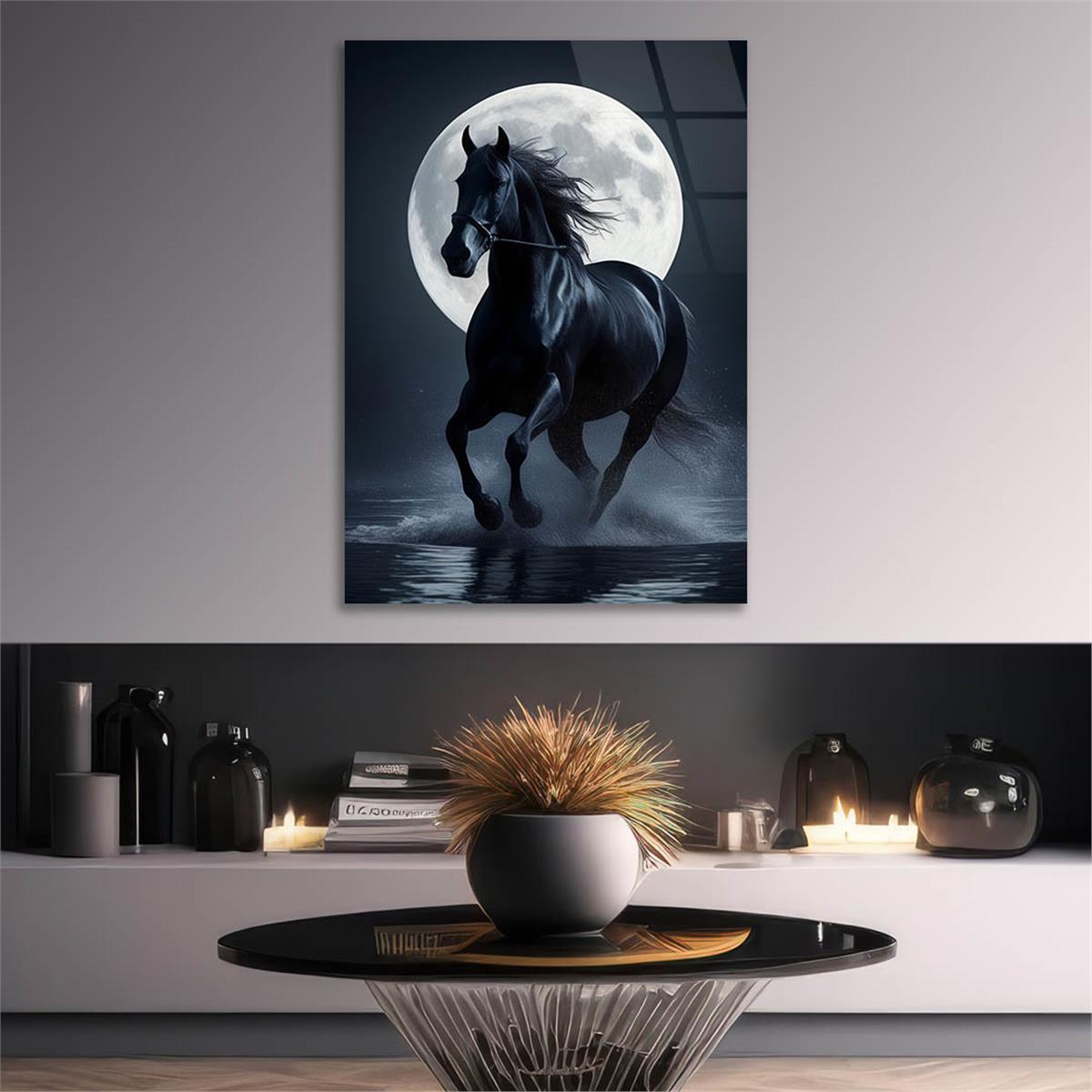 Dikey Doğa Temalı Cam Tablo 387