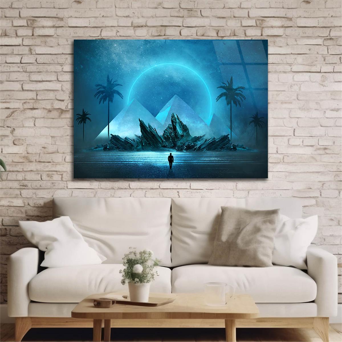 Horizontal Art-Themed Tempered Glass Wall Art 487