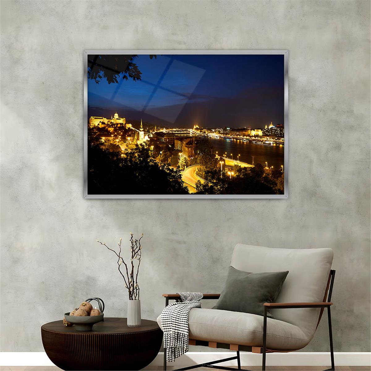 bedrucktes Glas mit Aluminiumrahmen und Natur Themen 