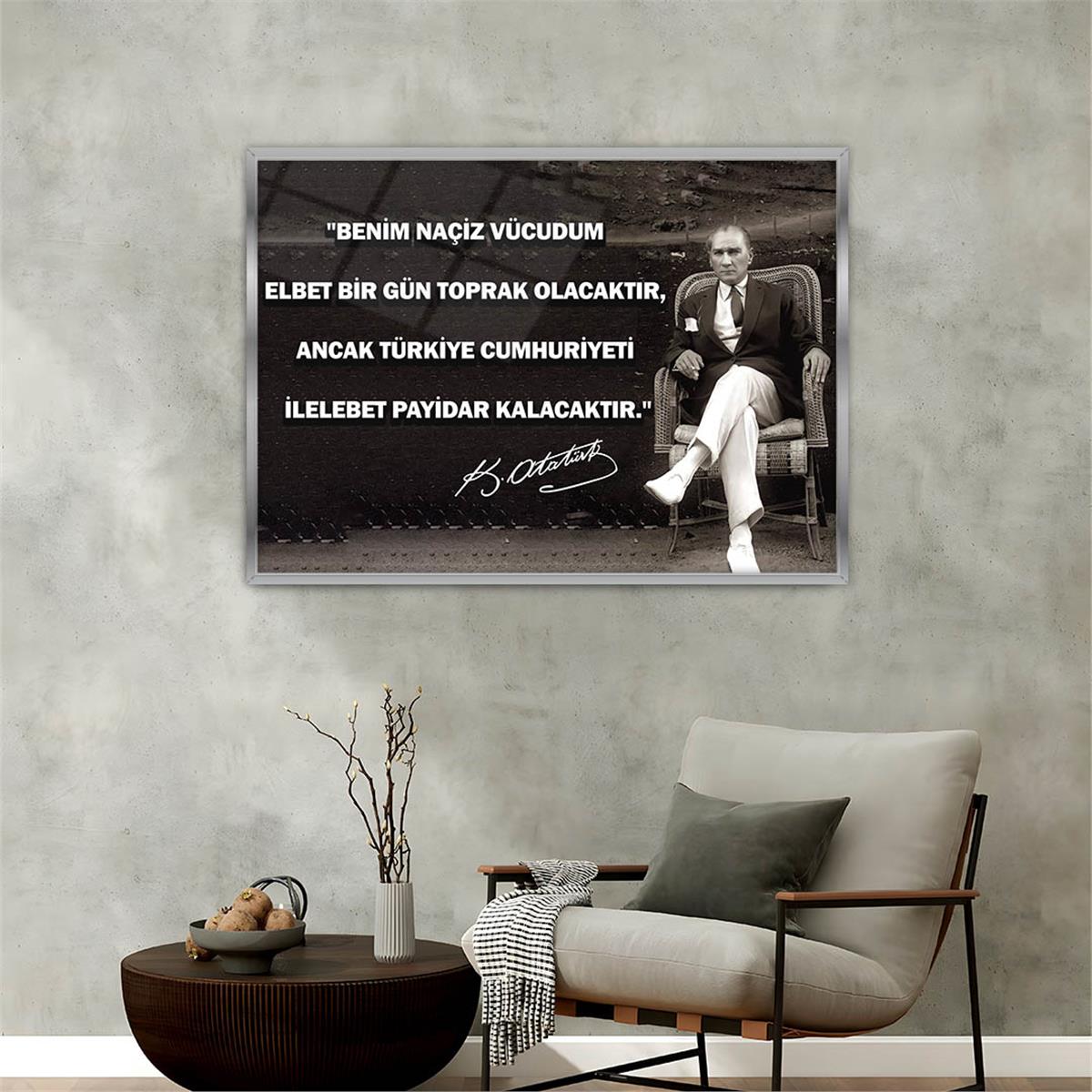 Aluminum-Framed National-Themed Tempered Glass Wall Art 040