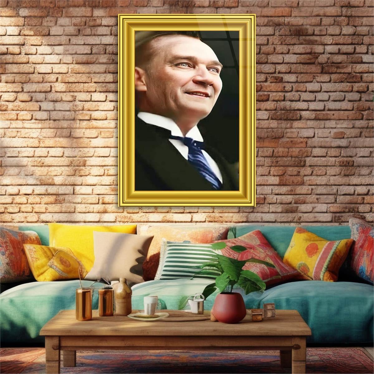 MUSTAFA KEMAL ATATÜRK Tempered Glasss Wall Art 