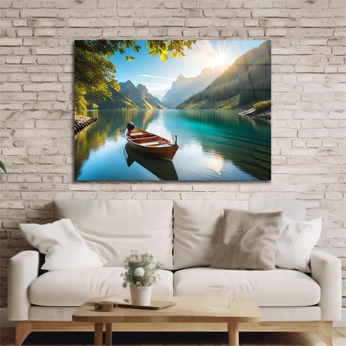 Horizontal Art-Themed Tempered Glass Wall Art 313