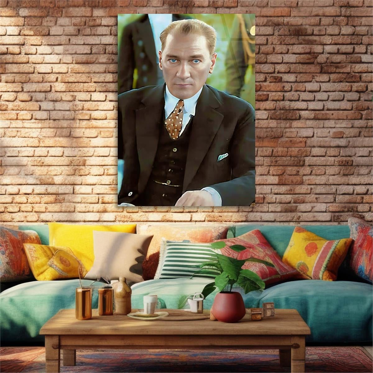 Dikey VatanTemalı Cam Tablo 226