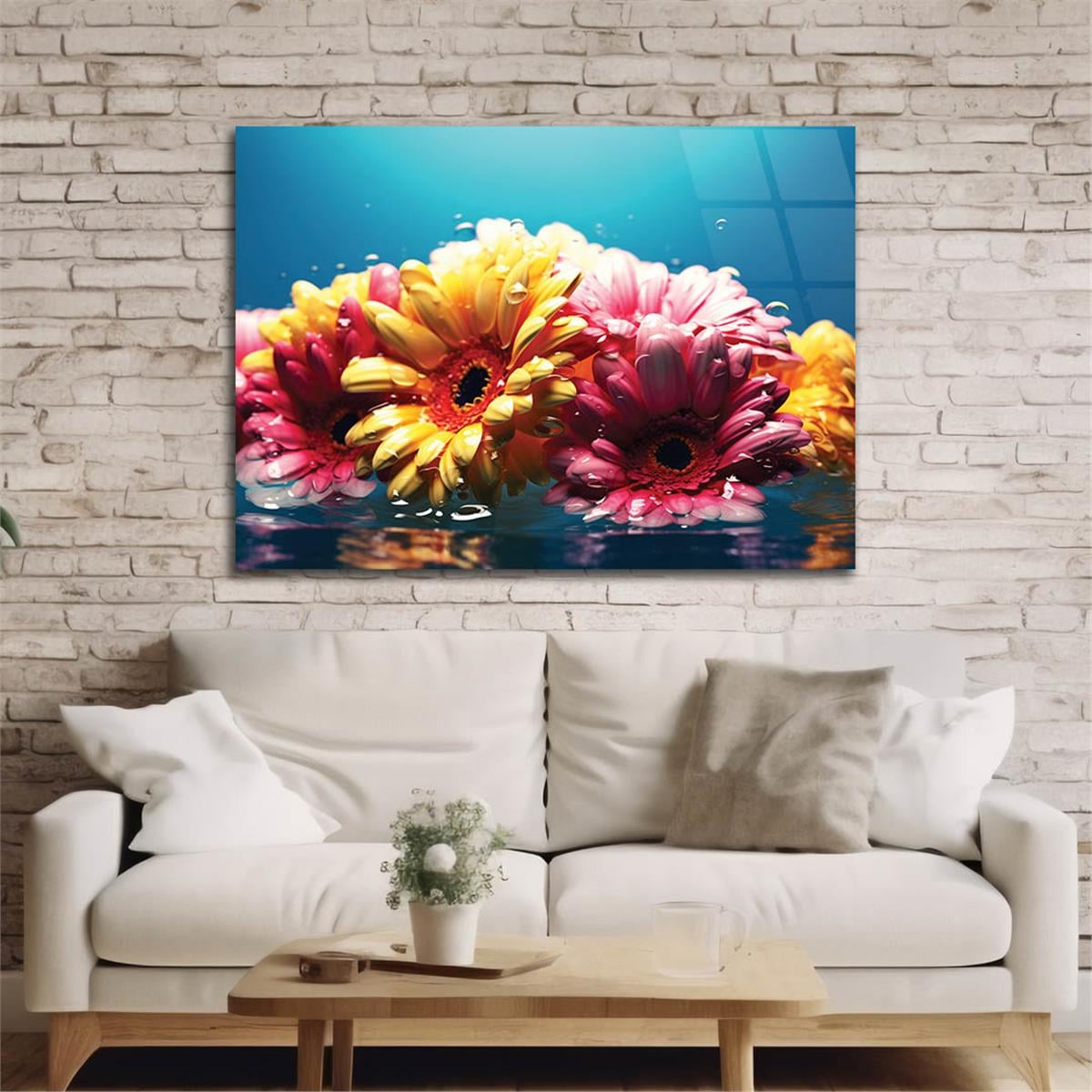 Horizontal Art-Themed Tempered Glass Wall Art 318