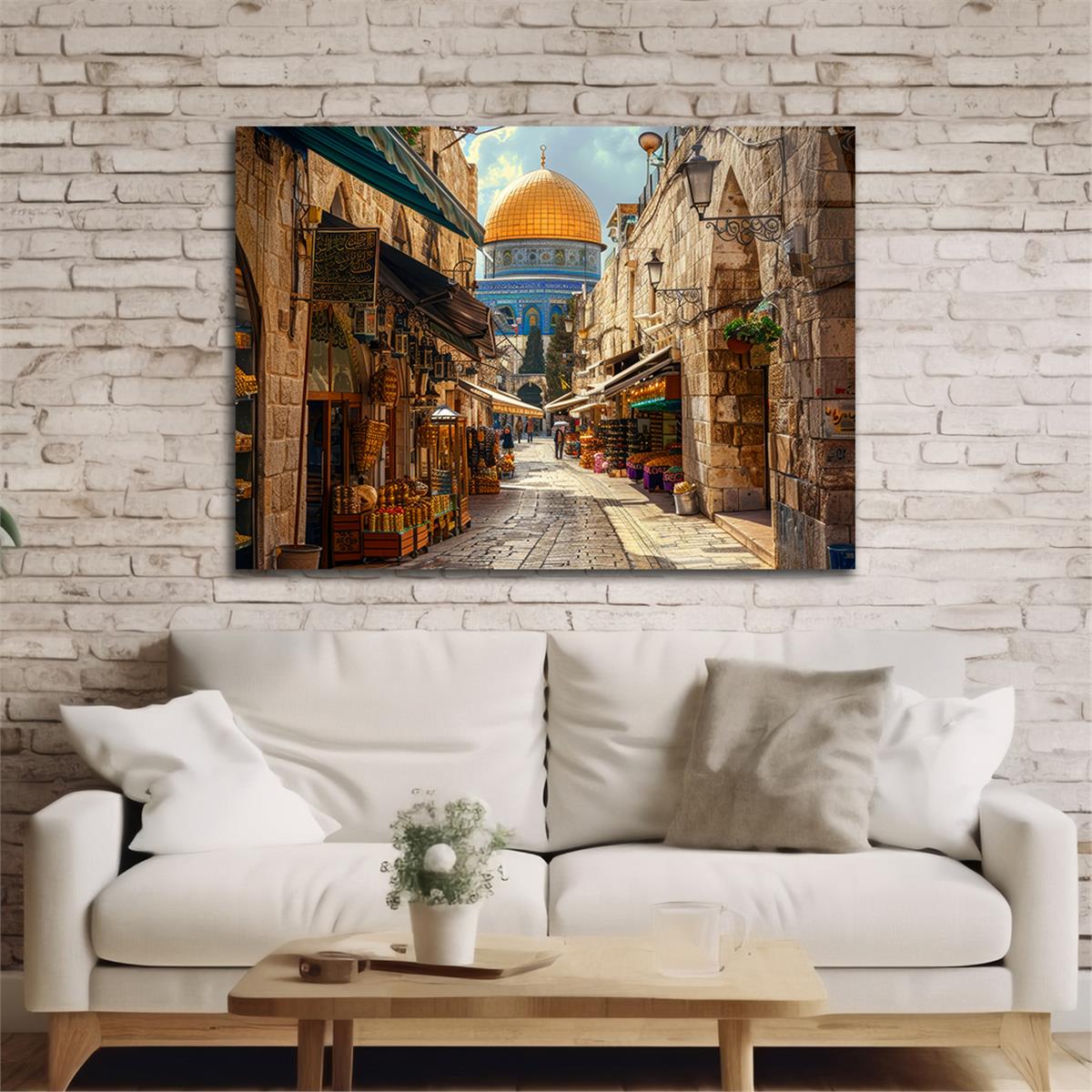 Yatay Dini Temalı Cam Tablo 175