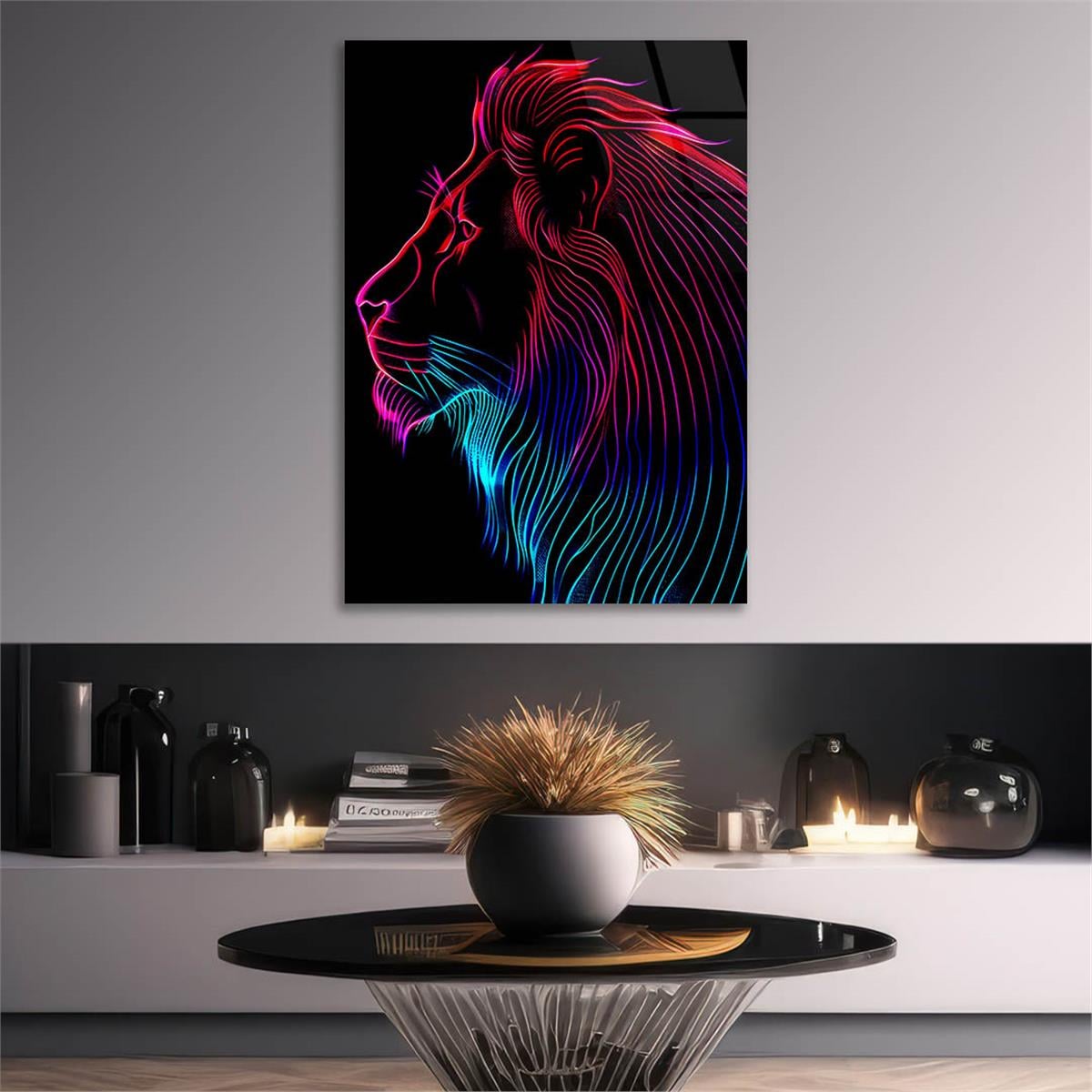 Dikey Doğa Temalı Cam Tablo 363