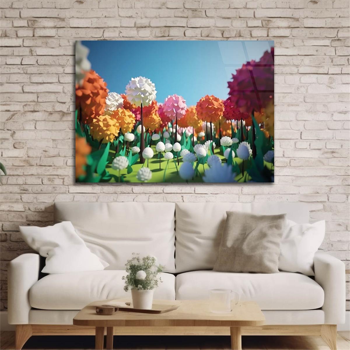 Horizontal Art-Themed Tempered Glass Wall Art 319