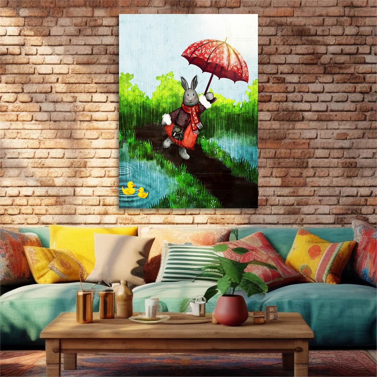 Dikey Sanat Temalı Cam Tablo 429