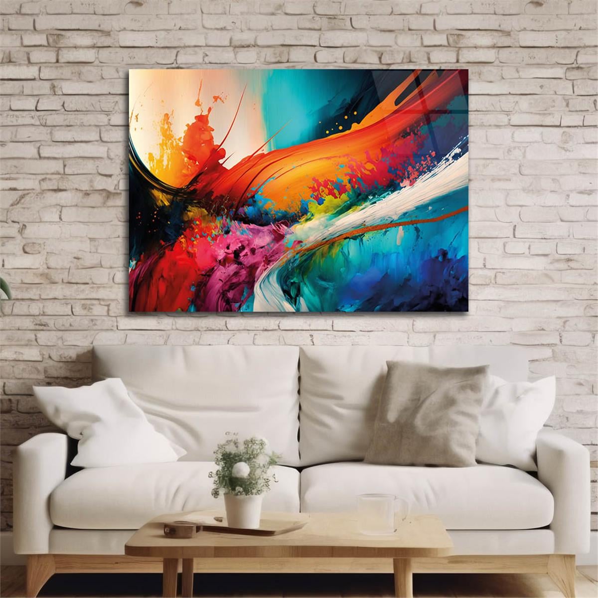 Horizontal Art-Themed Tempered Glass Wall Art 300