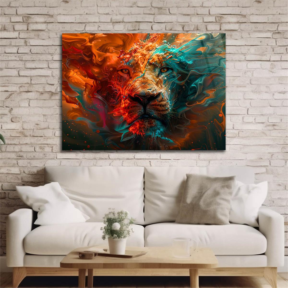 Yatay Doğa Temalı Cam Tablo 525