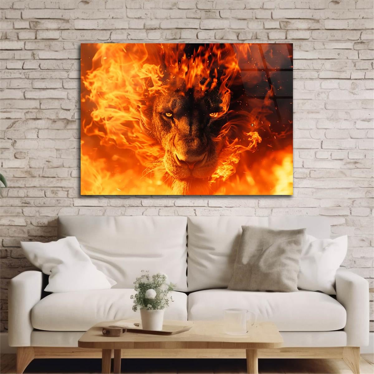 Yatay Doğa Temalı Cam Tablo 456