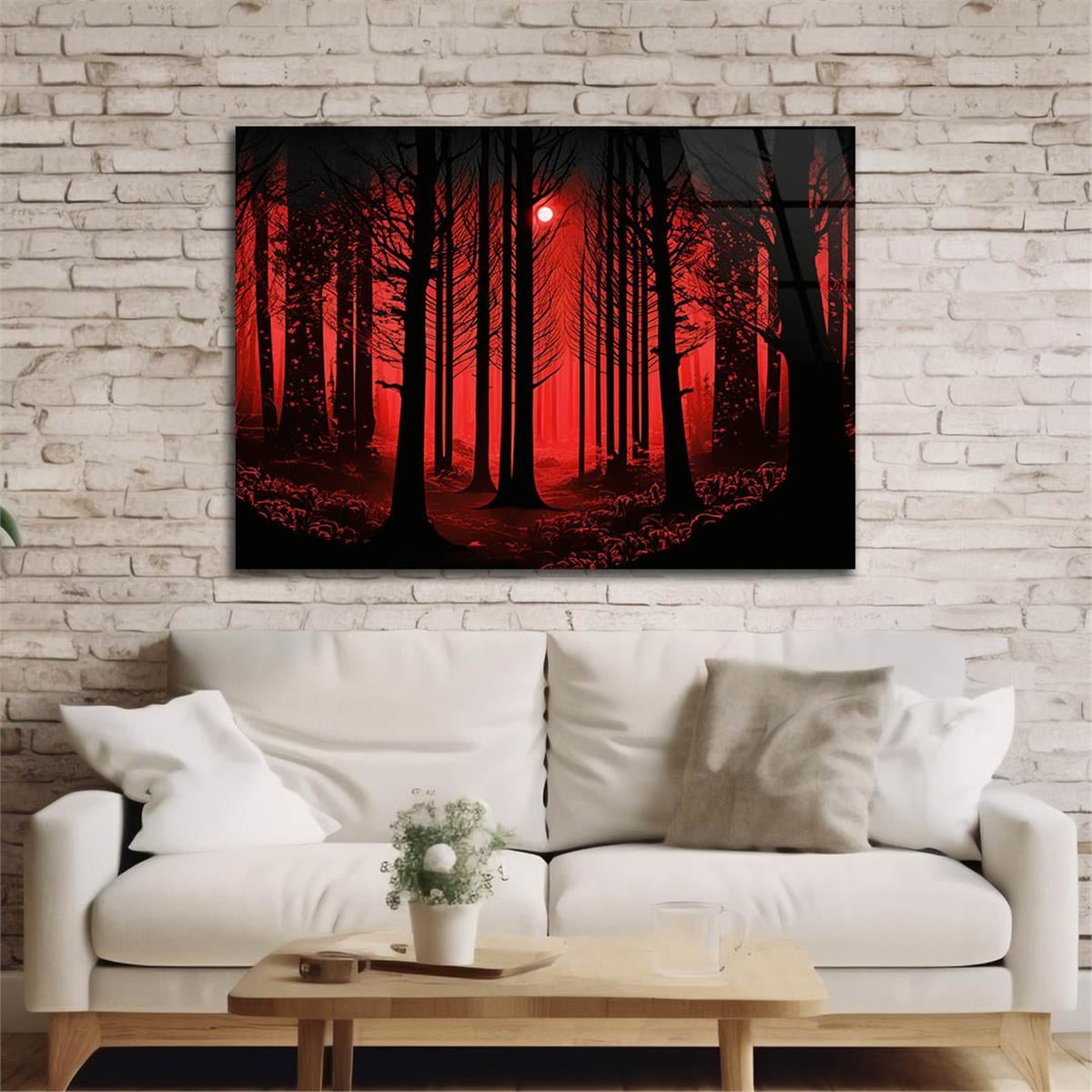 Yatay DoğaTemalı Cam Tablo 376