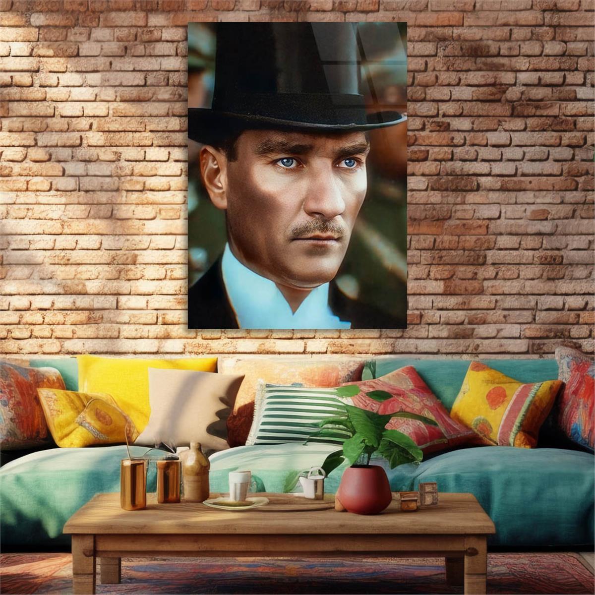 Dikey VatanTemalı Cam Tablo 255