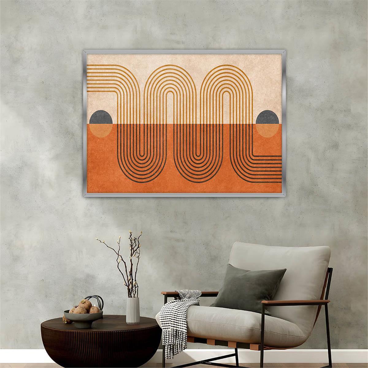 Aluminum-Framed Art-Themed Tempered Glass Wall Art 014