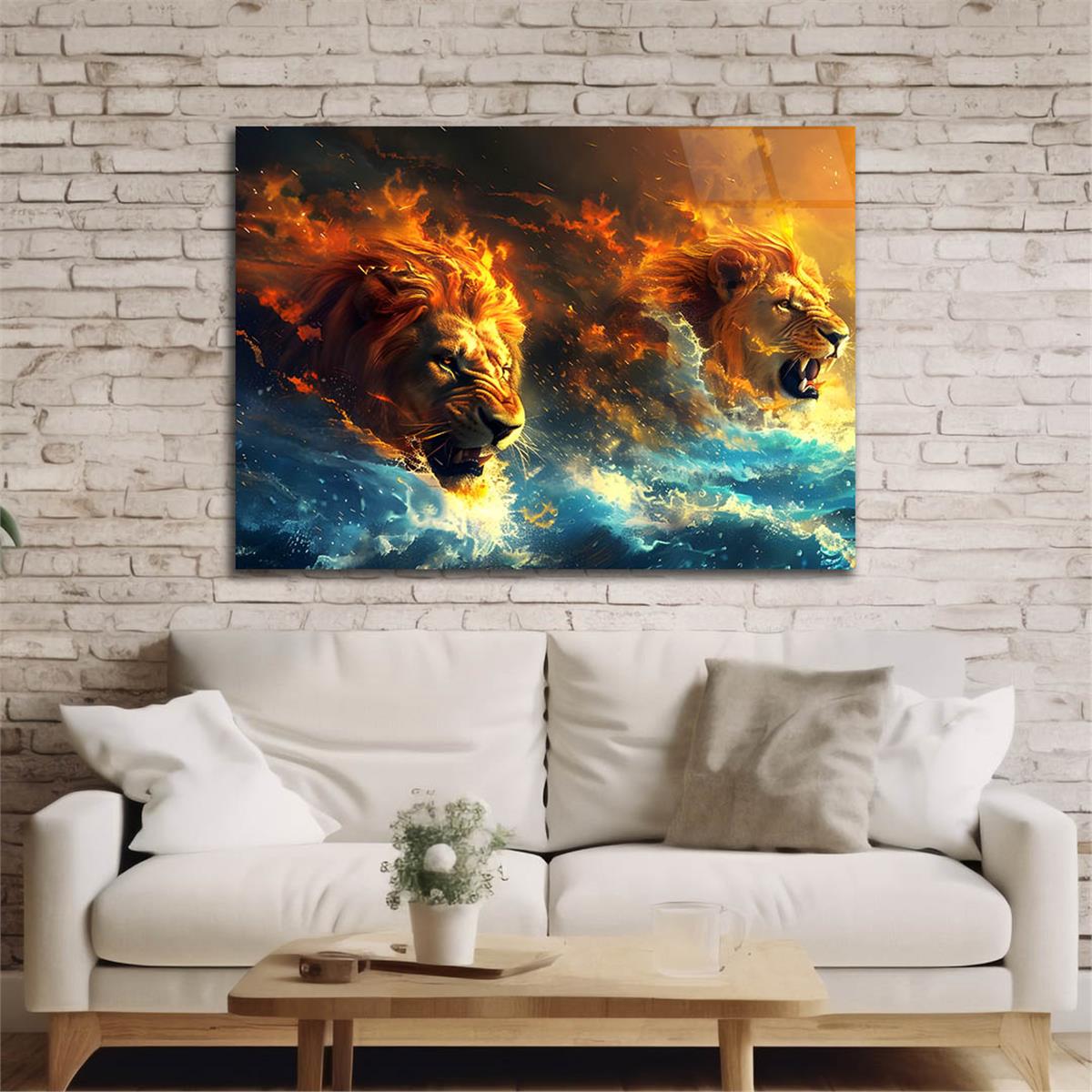 Yatay Doğa Temalı Cam Tablo 439