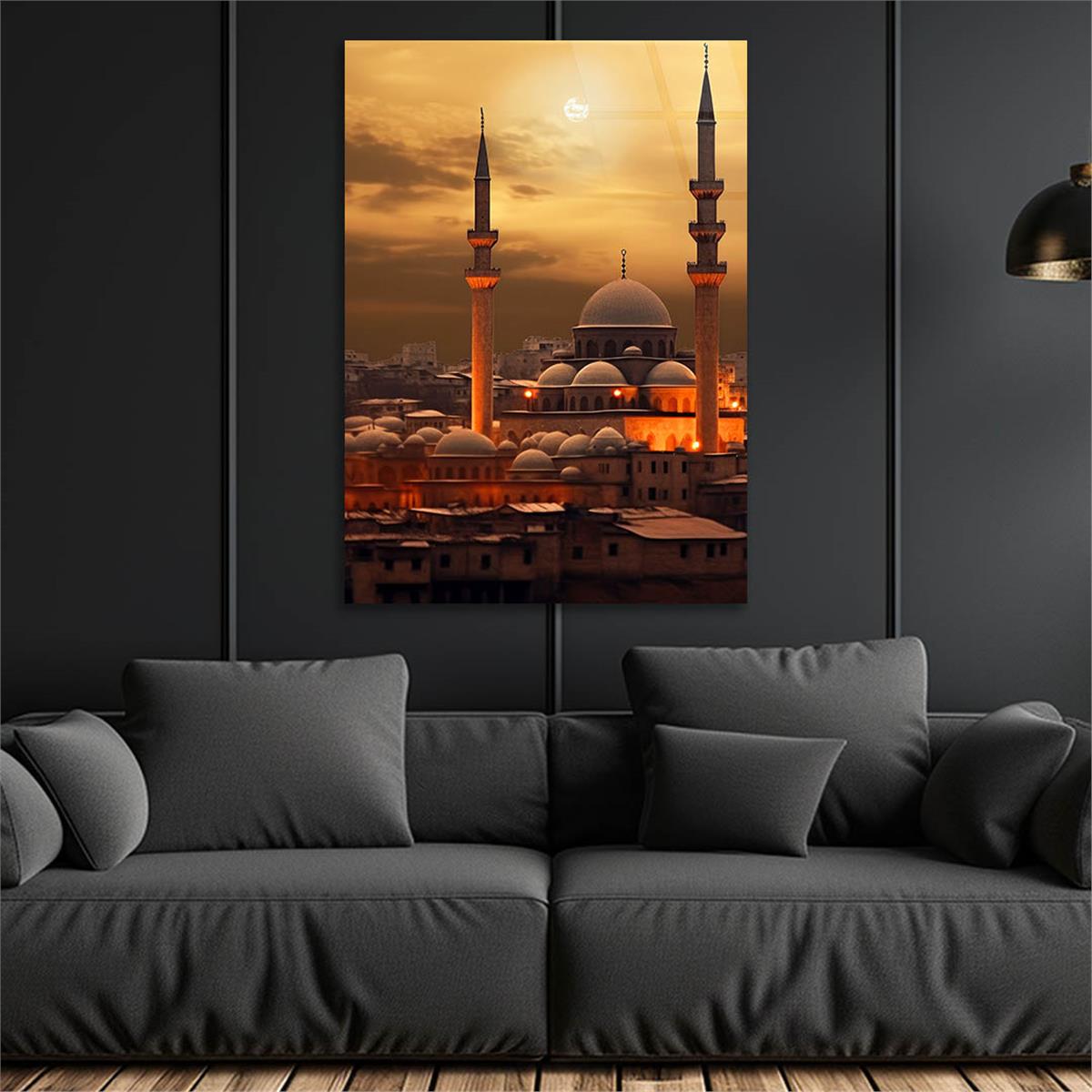 Dikey Dini Temalı Cam Tablo 289