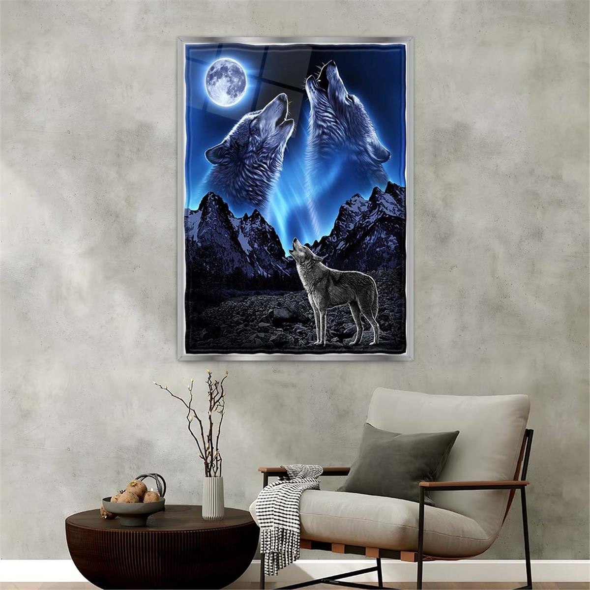 Aluminum-Framed National-Themed Tempered Glass Wall Art 032