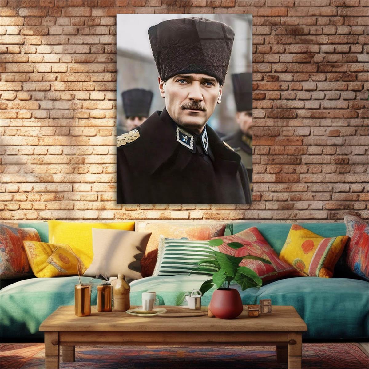 Dikey VatanTemalı Cam Tablo 203