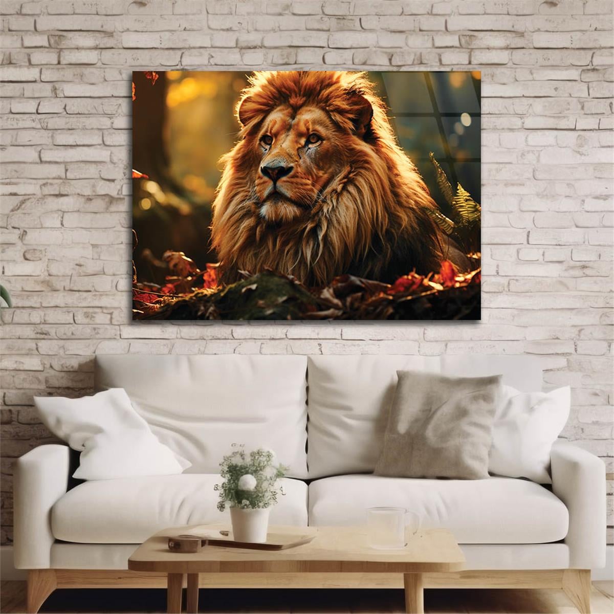 Horizontal Natured-Themed Tempered Glass Wall Art 328