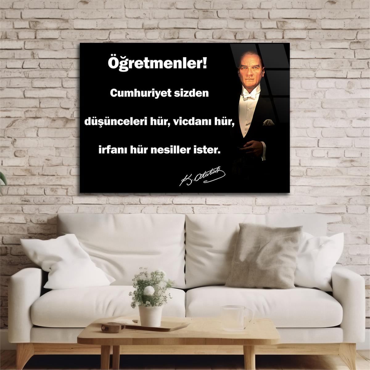 MUSTAFA KEMAL ATATÜRK Tempered Glass Wall Art 