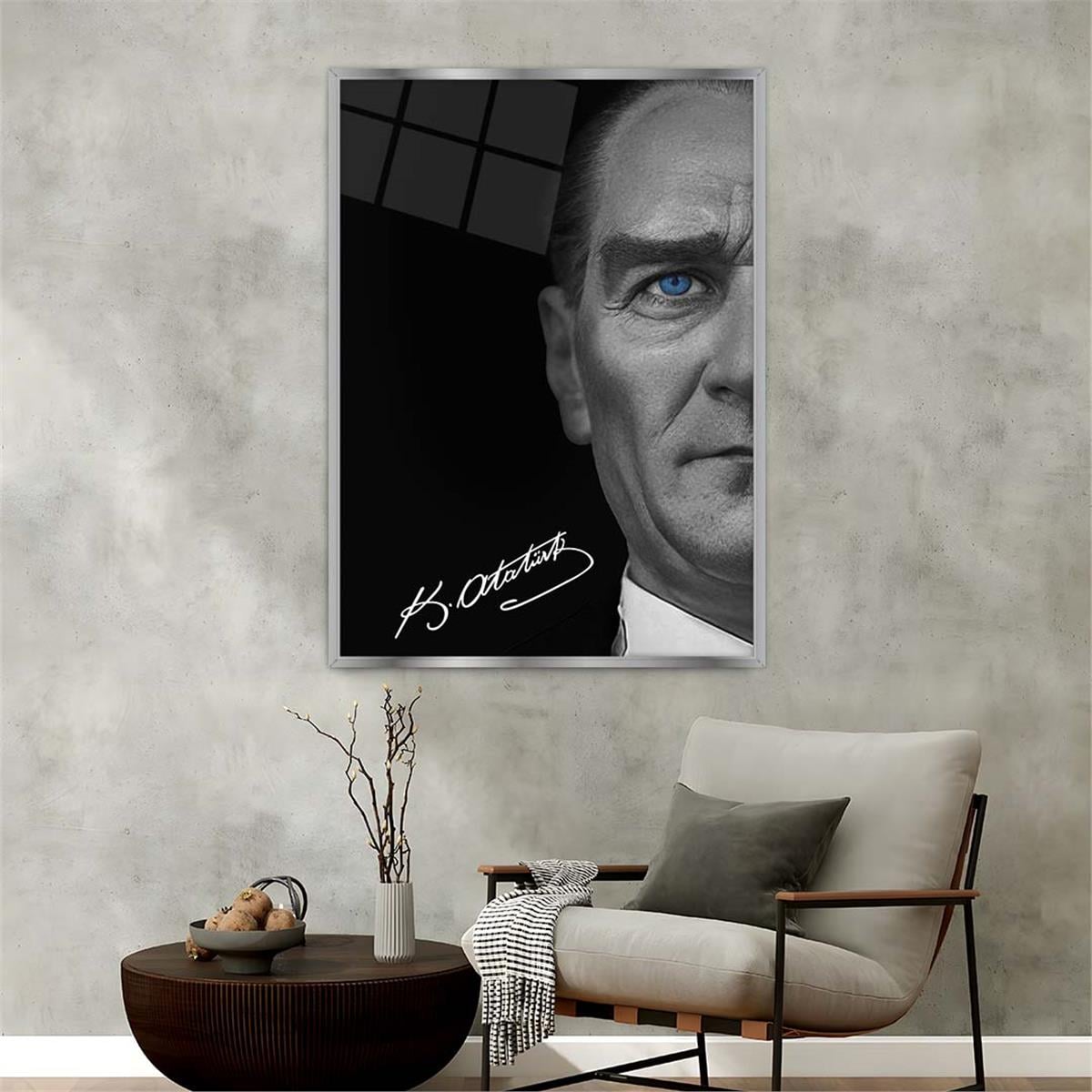 Aluminum-Framed National-Themed Tempered Glass Wall Art 010