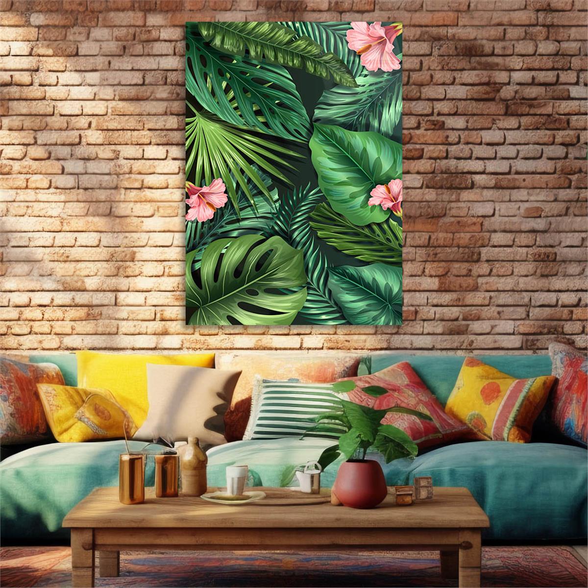 Dikey Sanat Temalı Cam Tablo 377