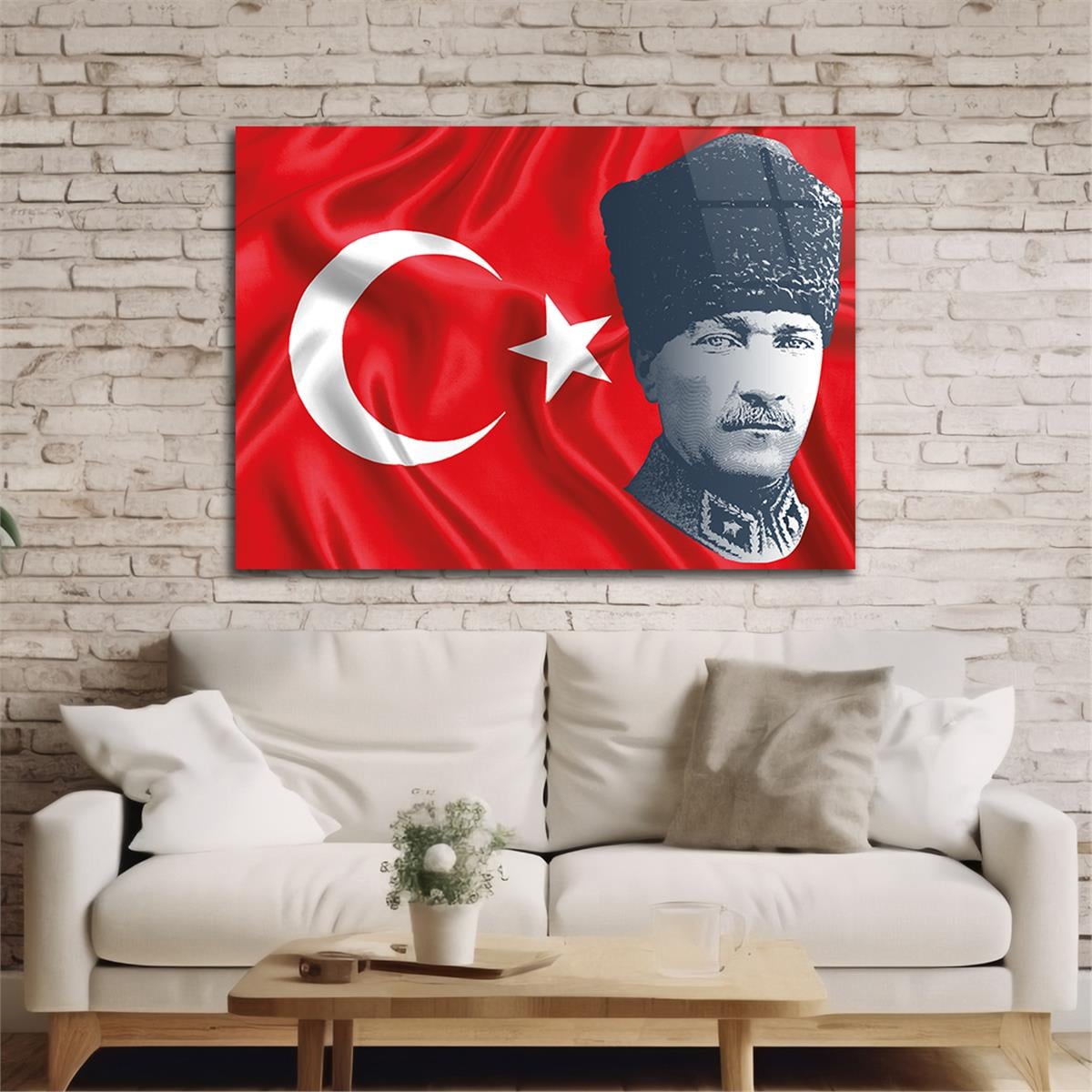 MUSTAFA KEMAL ATATÜRK Tempered Glass Wall Art