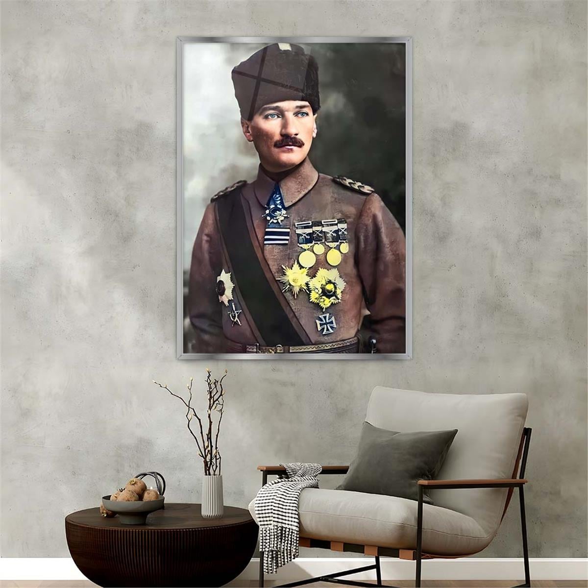 Aluminum-Framed National-Themed Tempered Glass Wall Art 062