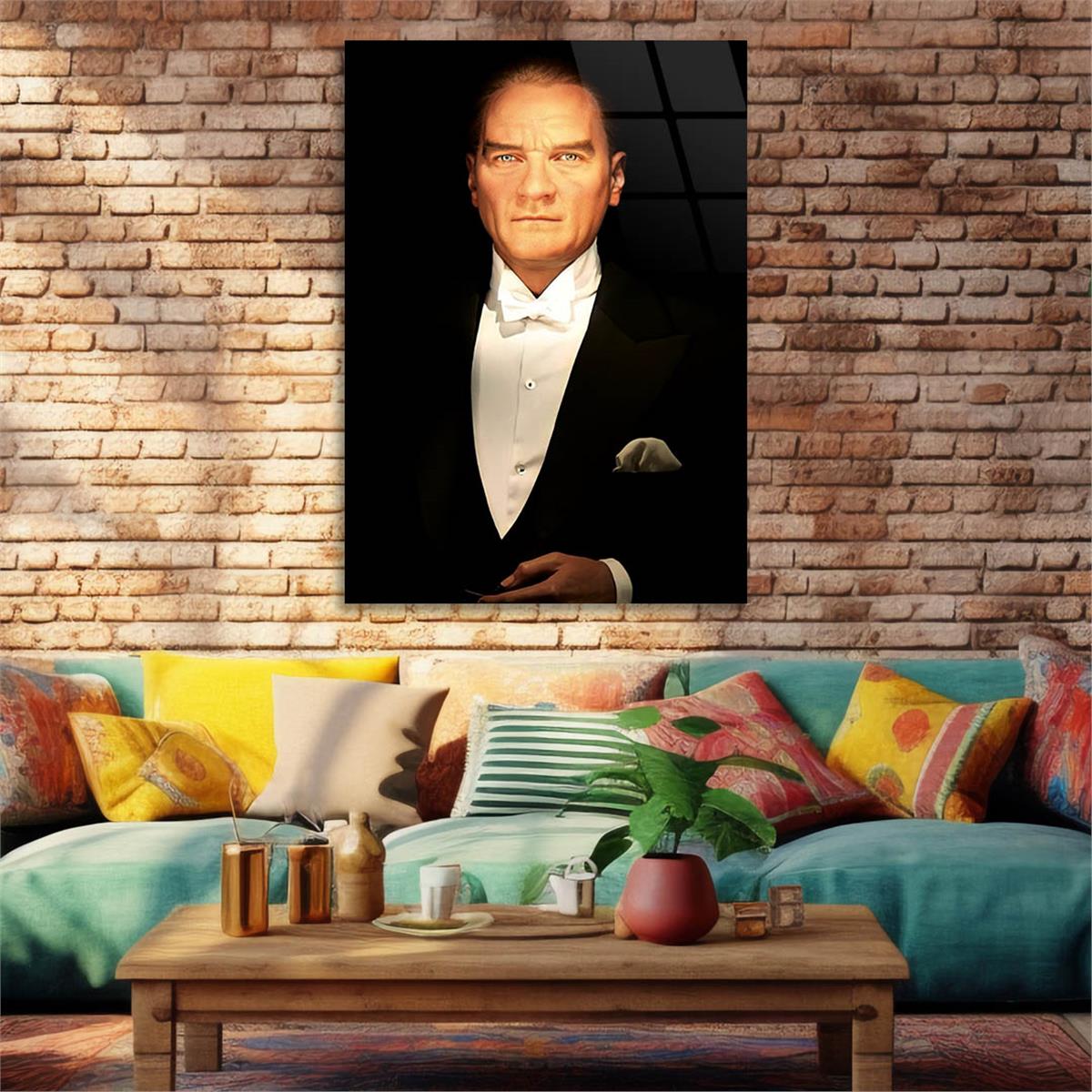 Dikey VatanTemalı Cam Tablo 188