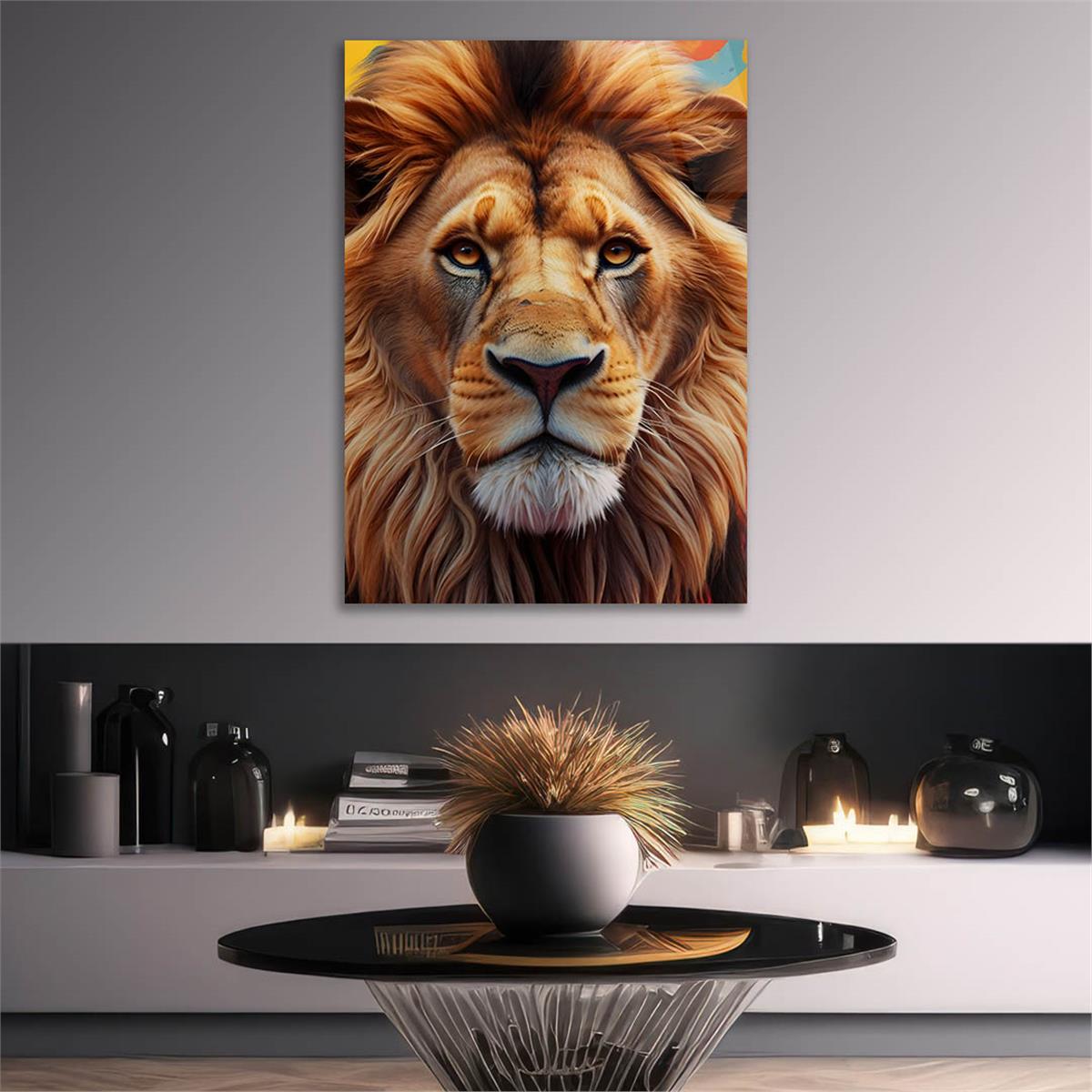 Dikey Doğa Temalı Cam Tablo 353