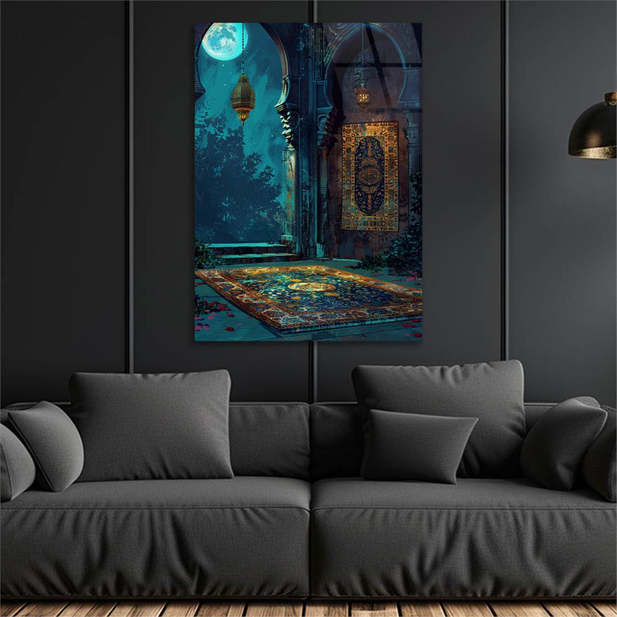 Dikey Dini Temalı Cam Tablo 259