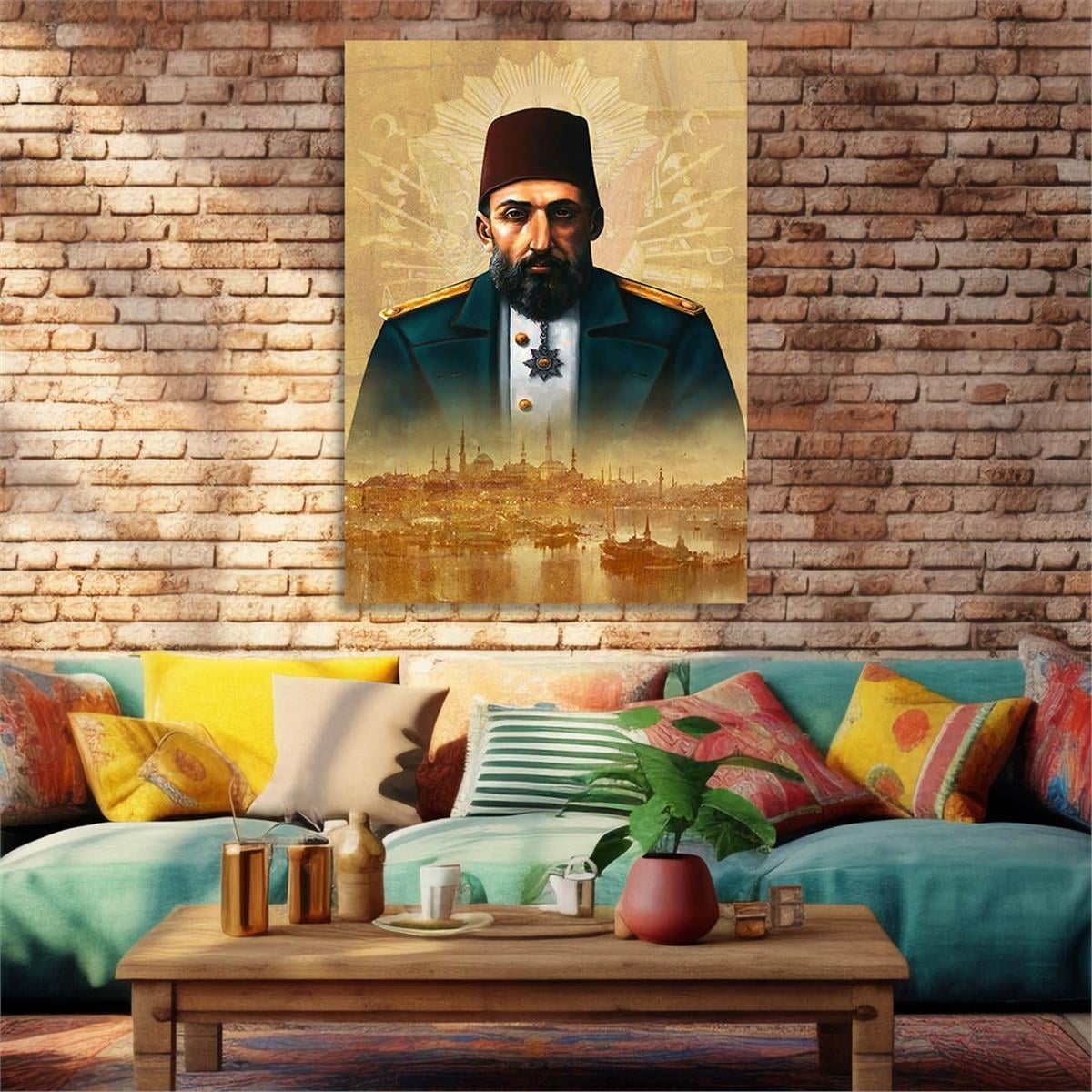 Dikey VatanTemalı Cam Tablo 199